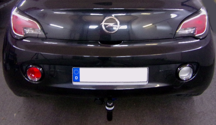 Anhängerkupplung für Opel Adam inkl. Jam, Glam, Slam, S, Rocks, nur für Heckträgerbetrieb, Montage nur bei uns im Haus 2012-2017 Ausf.: V-abnehmbar